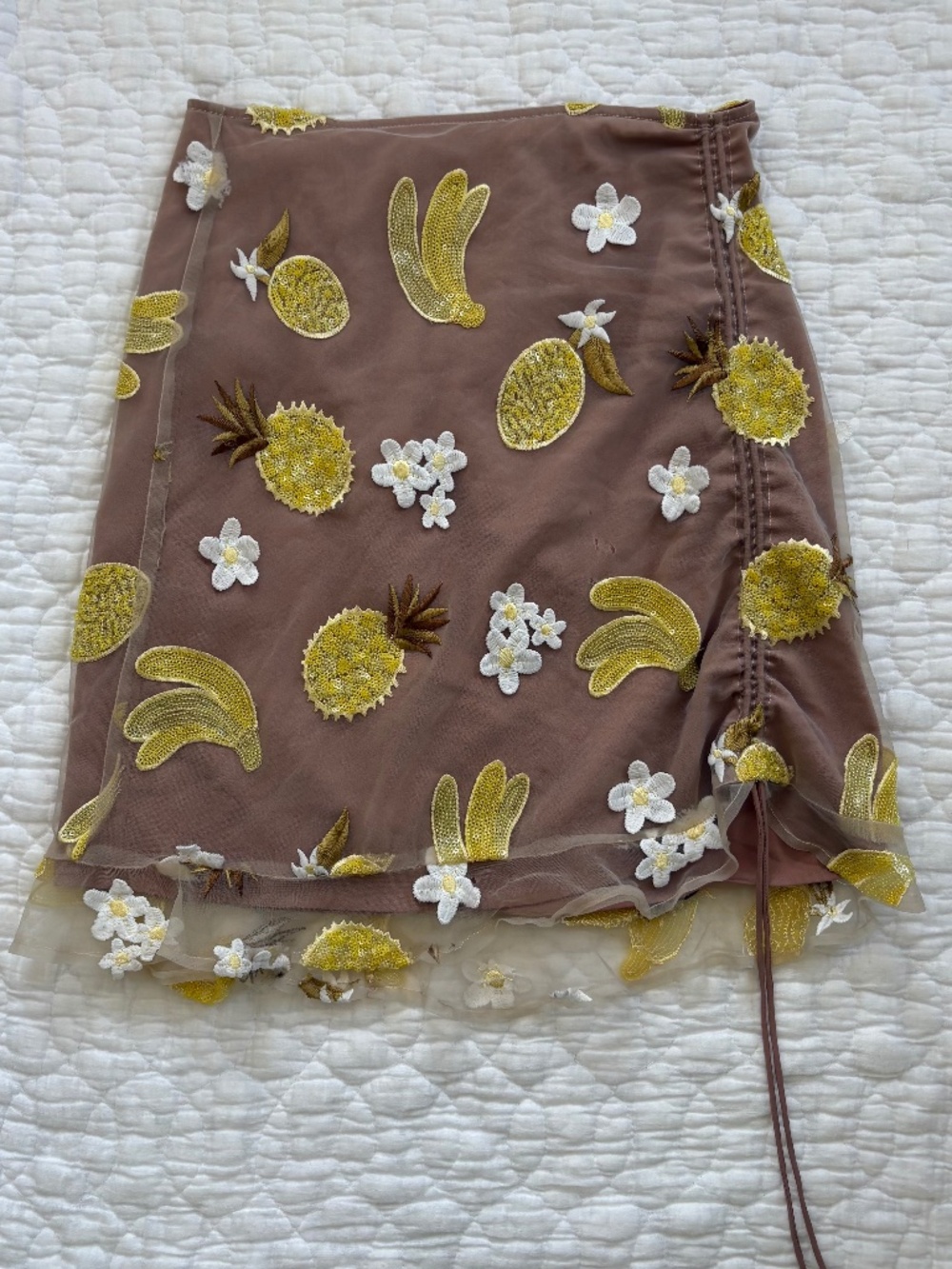 For Love and Lemons Women's Sequin Embroidered Skirt Size XS
